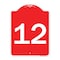 Signmission Designer Series Sign-Sign W/ Number 12, Red & White Aluminum Sign, 18" x 24", RW-1824-22910 A-DES-RW-1824-22910 - alternate 1